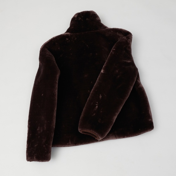NWT Paul Smith Brown Faux Fur Crop Jacket - Picture 2 of 4